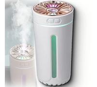 Car Diffuser Humidifier, Portable Silent USB Car Diffuser with LED Light & Essential Oil Diffuser, USB-Powered, for Cars, Travel, Office, Home, Bedroom (White-USB,1pcs)