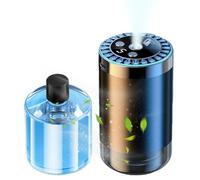 Car Diffuser, Usb Smart Humidifier, 7 Color Led Starry Light Oil Potable with 4.33x2.56inches, Quiet Cool Mist Generator, Aroma Diffuser for Travel, Bedroom, Nursery or Bathroom