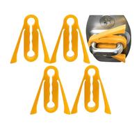 Car Door Latch Cover - Adhesive Protector for Vehicle Strike Plate | Rubber Shock Absorbing Pads with Easy Installation, 4 Piece Kit for Automotive Truck Sedan SUV Noise Reduction Repair Maintenance