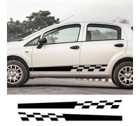 Car Door Side Skirt Vinyl Stickers, For Fiat Punto 500 Abarth 595 Auto Graphics Racing Sport Styling Decals Tuning Accessories