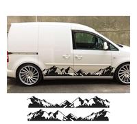 Car Door Side Stickers, For VW, For Caddy MK1 MK2 MK3 2 3 4 Maxi Kombi Accessories Camper Van Mountain Graphics Vinyl Decal