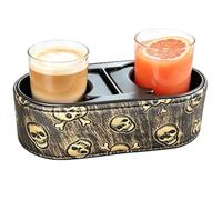 Car Double Cup Holder, Adjustable Mount Organizer Tray, 2 in 1 Expandable Beverage Storage Stand, Vehicle Console Dashboard Use, for Truck Seat Bike Cart Desk Interior Drink Accessory 6.69 Inches