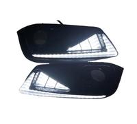 Car Drl Led Compatible With Civic 10th 2016 2017 2018 Daytime Running Lights With Fog Light Hole Auto Accessories 2Pcs/Set(White and yellow)