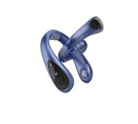 Car Electric Fan Ventilador de coche Yannice, colgante for el cuello, 5000 mAh, recargable por USB, silencioso, con pantalla digital LED, eléctrico, portátil, sin aspas, for verano Cool Down(Blue)