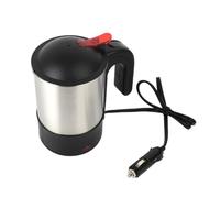 Car Electric Kettle - Portable Travel Water Boiler for Road Trips | Stainless Steel Interior with Auto Shut Off, Fast Heating Function, Leak Proof Lid, Ideal for Coffee Tea Instant 6.69x5.91x4.33 in