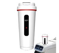 Car Electric Kettle, Stainless Steel Heating Bottle, Thermostatic Instant Heater Cup, Portable Auto Boiler Water Coffee Tea Milk, Ideal for Travel, Road Trip, Kitchen, SUV, Picnic, Boat, 9x21.5cm