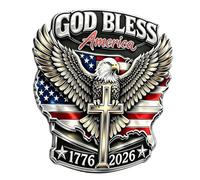 Car Emblem - 250th Red White Blue Car Badge, Self-Adhesive All-Weather Commemorative Decoration For Sedan RV Hood Commuting Travel Road Trips Parades Party