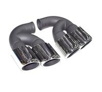 Car Escape Tubo 1 Par Para Cayenne 2011-2014 Silenciadores GTS Negros Boquilla Acero Inoxidable Silenciador Cola