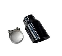 Car Escape Tubo 1 Pieza Boquilla Escape Acero Inoxidable Negra Tubo Silenciador Punta Universal Silenciador Cola
