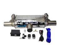 Car Escape Tubo Tubo Escape Coche Bomba Vacío Y Válvula Variable Silenciadores Control Remoto Acero Inoxidable Universales Forma T Una Entrada Dos Salidas Silenciador Cola