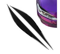 Car Eyebrows For Headlights | 14.49x1.38x0.12 InchAuto Headlight Eyelid Eyebrows Sticker Decor | Carbon Fiber Texture Car Headlight Eyebrow Decoration Strip For Sun, Rainy Days, and Inclement Weather
