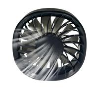 Car Fan, Air Vent Booster, Compatibility Lightweight Compact Adjustable Space Saving Car Seat Fan for Hot Summer Days, 3.46x3.27inches, 98g, 3 Gears, Khaki, Black, ABS