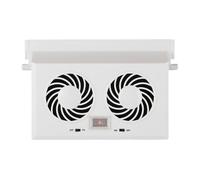 Car Fan Double Head, Effective Cooling Vent Amplifier, 8 Inches Vehicle Fan with Strong Airflow, Auto Cooling Tool with Easy Installation, Backseat Car Interior Ventilation Accessory