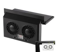 Car Fan Double Head, Effective Cooling Vent Amplifier, 8 Inches Vehicle Fan with Strong Airflow, Auto Cooling Tool with Easy Installation, Backseat Car Interior Ventilation Accessory