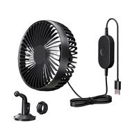 Car Fan, Electric Vehicle Blower, 3-Speed Cooling Fan, Quiet Powerful Airflow, Adjustable Circulation Design, Portable Compact Ideal for Truck, RV, Camping, Automobile, Home