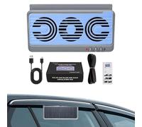 Car Fan, Solar Powered Cooling Ventilator, Quiet and Portable Radiator with Efficient Airflow Design for Camping, Travel, Vehicle, Outdoor, Home Use, 9.25x5.12x2.17 inches