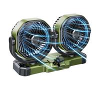 Car Fans That Blow Cold Air 360 - Degree Rotating Low Noise Double Head In