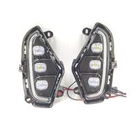 Car Faros 1 Juego para Toyota para RAV4 2019 2020 2021 2022 Luz LED De Circulación Diurna DRL Luz Señal Giro Amarilla Luz Parachoques Luz Antiniebla Faro Principale Fari