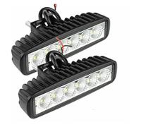 Car Faros 2 Piezas 18w 6 LED 12V 24V 6000K Luz Trabajo para Automóvil DRL Foco Alto Brillo Impermeable Automático Todoterreno SUV Camión Faros Lámpara Conducción Faro Principale Fari