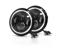 Car Faros 2 Piezas para Hummer H1 H2 2003 2004 2005 2006 2007 2008 2009 12V 24V Faro LED Coche 7 Pulgadas DRL H4 Hi-Lo con Halo Angel Eyes Faro Faro Principale Fari