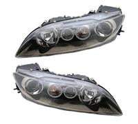 Car Faros 2 Piezas Un Par Faros Delanteros Para Mazda 6 Para Mazda6 2003-2010 2011 2012 2013 2014 2015 Parachoques Delantero Faro Delantero Conjunto Lámpara Cabeza Faro Principale Fari(2pcs gold black