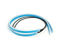 Car Faros 2 Tiras LED Secuenciales para Intermitentes De Coche, Luces De Circulación Diurna DRL Faro Principale Fari(Ice Blue-Yellow,45cm)