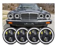 Car Faros 4 Faros Delanteros LED DRL De 5,75 Pulgadas, Redondos 5,75 Pulgadas para 630CSI 635CSi 733i 735i para Bavaria L6 L7 para M3 para M5 para M6s Faro Principale Fari(4pcs Black)