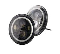Car Faros Faro Delantero LED De 7 Pulgadas para Coche Faro DRL para Hummer H1 H2 2003 2004 2005 2006 2007 2008 2009 Accesorios 75 W Y 40 W Faro Principale Fari(Headlight 2pcs E)