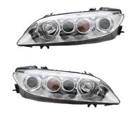 Car Faros Faro Delantero para Mazda 6 para Mazda6 2003 04 05 06 07 08 09 10 11 12 13 14 2015 Parachoques Delantero Faro Delantero Conjunto De Faro Delantero Faro Principale Fari(2pcs White)
