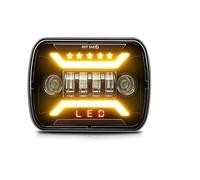 Car Faros Faro LED Cuadrado 7 X 6 Pulgadas Y 5 X 7 Pulgadas con Haz Altobajo para GMC para Safari 1998-2002 2004 2005 para Camión Todoterreno Motocicleta Faro LED Faro Principale Fari(B Type 1pc)