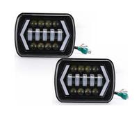 Car Faros Faro LED Impermeable De 90 W, 7 X 6 Pulgadas, 5 X 7 Pulgadas, para Jeep YJ para Cherokee XJ Blanco DRL Ámbar Señal Giro Camiones H4 Faro Cuadrado Faro Principale Fari
