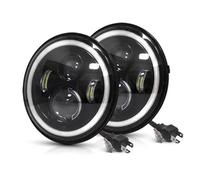 Car Faros para Land para Rover 90/110 Defender Range County 90 12 V 24 V Faros Delanteros LED 7 Pulgadas DRL H4 Hi-Lo con Halo Angel Eyes Faro Principale Fari