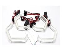 Car Faros para Serie 3 F30 F31 F34 F35 para M3 316i 318i 320i 328i 330i 335i 340i 2011-2016 para M4 Estilo LED Cristal Kit Ojos Ángel Kits Ojos Faro Principale Fari(Model 1)