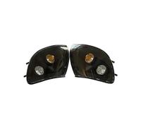 Car Faros Un Par para Mitsubishi para Delica PD8W L400 1998 4M40 4D56 Lámpara De Señal Giro Delantera del Automóvil Luz De Esquina Faro Principale Fari(Negro)