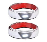 Car Fender Flares Embellecedor Universal Para Guardabarros Borde Rueda Extensores 35/45 Mm Protector Decorativo Cejas Coche(2x Silver 35mm)