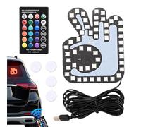 Car Finger Light with Remote Control - Multi-Function LED Warning Sign | Vehicle Rear-End Collision Prevention Light, Eye-Catching Back Window Communication with Double-Side Sticker For SUV RV Sedan