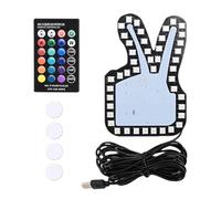 Car Finger Light with Remote Control - Multi-Function LED Warning Sign | Vehicle Rear-End Collision Prevention Light, Eye-Catching Back Window Communication with Double-Side Sticker For SUV RV Sedan