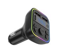 Car FM Transmitter - ABS Wireless Radio Adapter | MP3 Music Player with USB Charging, Approx. 8 x 5.5 x 5 cm, Multifunctional Audio Receiver for Music and Calls on The Go