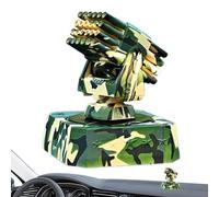 Car Fragrance Diffuser, Air Purifier Solar Powered Diffuser Car, 3.15x3.54 inches Modern Cannon Shape Odor Remover, Anti Slip Base Design Sea Scent for Taxi Caravan Truck Dashboard