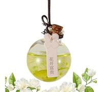 Car Fragrance Diffuser, Auto Air Freshener Pendant, Rearview Mirror Hanging, Refillable Glass Bottle, Aromatherapy Scents, Car Closet Gym Bedroom Use, 1.38x1.77 In