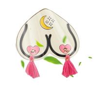 Car Fragrance Diffuser - Hanging Heart Shape for Air Freshener Pendant | Glass Bottle with Essential Oil Absorption Design, Long Lasting Aroma Decor for SUV Truck Travel Interior Use