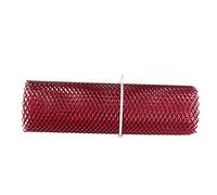 Car Front Center Grid Grille Rhombic Mesh Stable Structure Aluminum Universal Fit for Cars (Red)