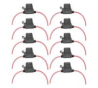 Car Fuse Holder, Waterproof Circuit Protector, Standard Electrical Connector, High Strength Stable Design, 10 Piece Set, for Auto, RV, Vehicle, Equipment Easy to Use Color Black