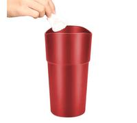 Car Garbage Can with Spill-Proof Design, Cup Holder Trash Bin and Bottle Organizer, Portable ABS Waste Container For Most Vehicles, Multifunctional Automotive Seat Accessory, 16x9x7cm