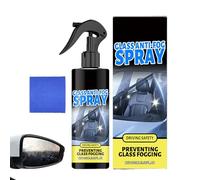 Car Glass Anti Fog Spray - Automotive Clear Vision Streak Free Formula | Long Lasting Cleaning Coating Instant Visibility Protection for Driving Window Windscreen Shower Door Rain Water
