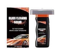 Car Glass Cleaning Board, 100 g Oil Film Remover, Integrated Liquid Brush, Streak Free Vision Feature, Road Safety Essential, Auto Detailing Supply, White Tool for Mejod Clarity Visibility