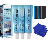 Car Glass Oil Film Cleaner,Universal Car Windshield Oil Film Cleaner,Make The Glass Clearly Visible and Drive Safe,With Special Abrasive Sponge (3pcs)