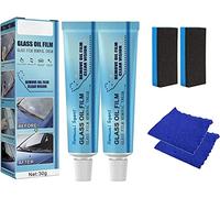 Car Glass Oil Film Cleaner,Universal Car Windshield Oil Film Cleaner,Make The Glass Clearly Visible and Drive Safe,With Special Abrasive Sponge (2pcs)