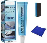 Car Glass Oil Film Cleaner,Universal Car Windshield Oil Film Cleaner,Make The Glass Clearly Visible and Drive Safe,With Special Abrasive Sponge (1pcs)