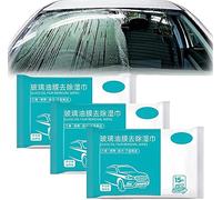 Car Glass Oil Film Removal Wipes,Car Glass Oil Film Cleaner,Car Glass Wipes,Easily Removes Light and Heavy Oil Films from Windshield (3BOX)
